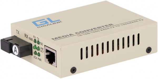 Медиаконвертер GIGALINK GL-MC-UTPF-SC1G-18SM-1550