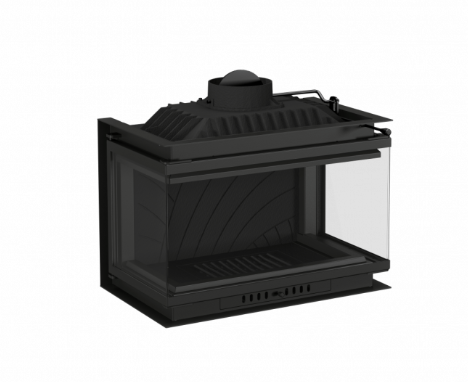 Фронтальная дровяная топка ECT Font/800/LR 18 кВт, 898/581/448, трехстороннее стекло