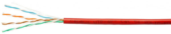 Кабель «витая пара» (LAN) для структурированных систем связи UTP-4P-Cat.5e-SOLID-LSZH-RD-100 (9778c-5)