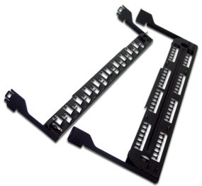 Организатор коммутационных шнуров Lanmaster, 19", 1HU, 31х100 мм (ВхГ), горизонтальный, на 48 портов, только с патч-панелями LANMASTER модели 2010 года, цвет: чёрный