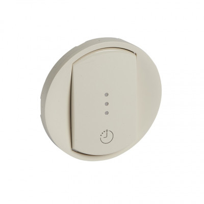 Лицевая панель для выключателя Legrand Celiane, 193х108 мм (ВхШ), с индикацией, кол-во клавиш: 1, с выдержкой времени, символ "часы", цвет: слоновая кость, (LEG.066253)