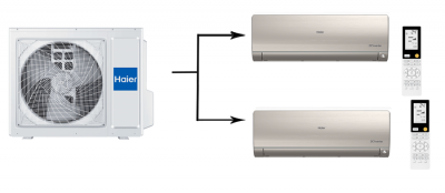 Мульти сплит система на 2 комнаты Haier 2U50S2SM1FA-3/AS35S2SF2FA-G*2шт
