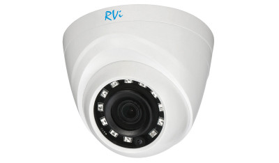 Аналоговая видеокамера RVI, купольная, универсальная, 4Мп, 1/2,7’, 2560х1440, 25к/с, ИК, AHD; CVBS; CVI; TVI, об-в:2,8мм, белый, RVi-1ACE400 (2.8) white