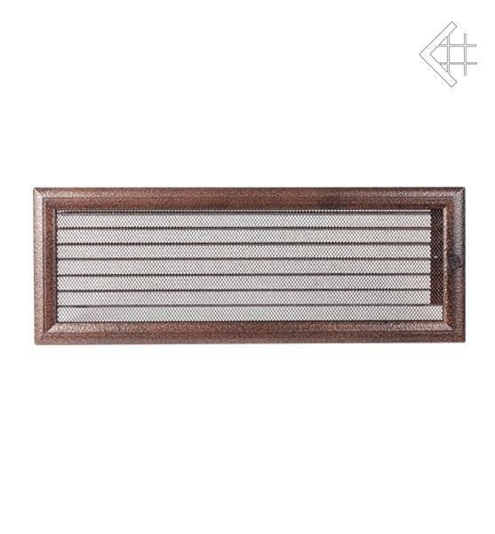 Вентиляционная решетка для камина Kratki 17х49 Оскар черная/медь с жалюзи 49OMIX