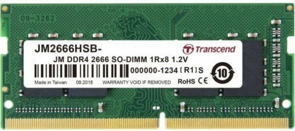 Оперативная память 16Gb DDR4 2666MHz Transcend SO-DIMM (JM2666HSB-16G)
