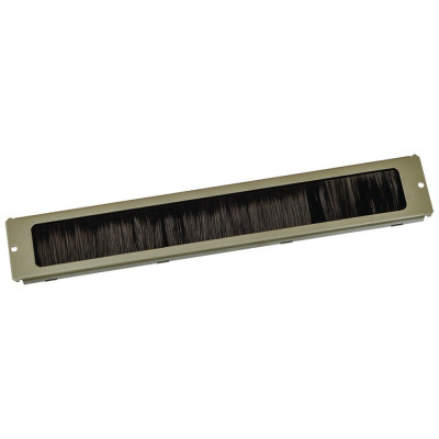 Щеточный ввод TWT, горизонтальный, щетина из пвх в раме, 65х360х14 мм (ВхШхГ), для шкафов, металл, цвет: чёрный