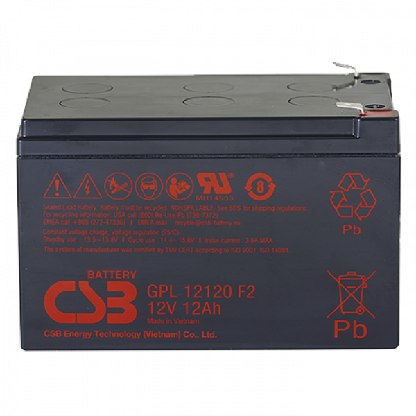 Аккумулятор герметичный свинцово-кислотный CSB GPL 12120