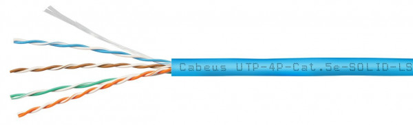 Кабель «витая пара» (LAN) для структурированных систем связи UTP-4P-Cat.5e-SOLID-LSZH-BL-100 (9777c-5)