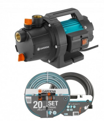 Поверхностный насос Gardena 3000/4 Classic (09011-29.000.00) с комплектом для подключения