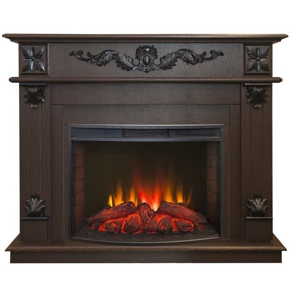 Электрокамин с широким очагом 2D Real-Flame Philadelphia 25,5/26 DN с очагом Evrika 25,5 LED