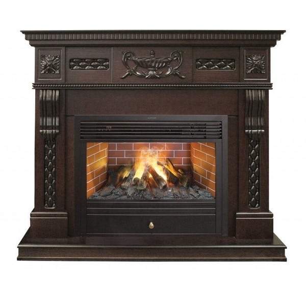 Электрокамин с широким очагом 3D Real-Flame Corsica Lux 26 AO (AO-255) с очагом 3D Novara