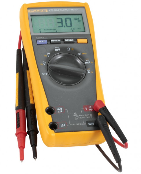 Мультиметр FLUKE 170, кабельный, с дисплеем, питание: батарейки, корпус: пластик, с футляром, (1592895)