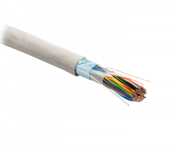 Кабель многопарный Hyperline, F/UTP, 50 пар., кат. 3, Ø 15мм, LSZH, внутри зданий, цвет: серый