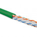 Кабель витая пара Hyperline, U/UTP, 4 пар., кат. 6, проводник Ø 0,57мм, AWG23, LSZH (нг(A)-HF), 250МГц, 1м (бухта 305м), тип прокладки: внутри зданий, цвет: зелёный
