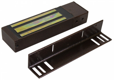 Электромагнитный замок AccordTec, накладной, с уголком, усилие удержания: 500 кг, ML-194K, цвет: коричневый, (AT-02497)