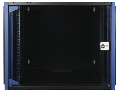 Шкаф телекоммуникационный настенный Datarex, 19", 9U, 357х600х600 мм (ВхШхГ), дверь: стекло, боковая панель: сплошная съемная, разборный, цвет: чёрный
