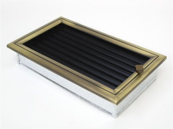 Вентиляционная решетка для камина Kratki 17х30 Оскар латунь с жалюзи 30OX