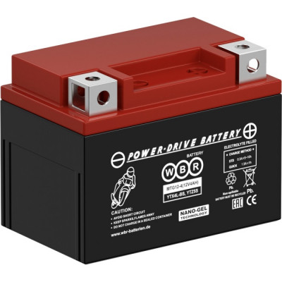 Аккумулятор для ИБП WBR MTG, 86х70х114 мм (ВхШхГ),  необслуживаемый свинцово-кислотный,  12V/4 Ач, (MTG 12-4)