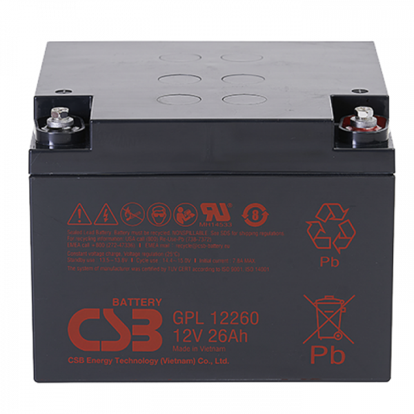 Аккумулятор герметичный свинцово-кислотный CSB GPL 12260