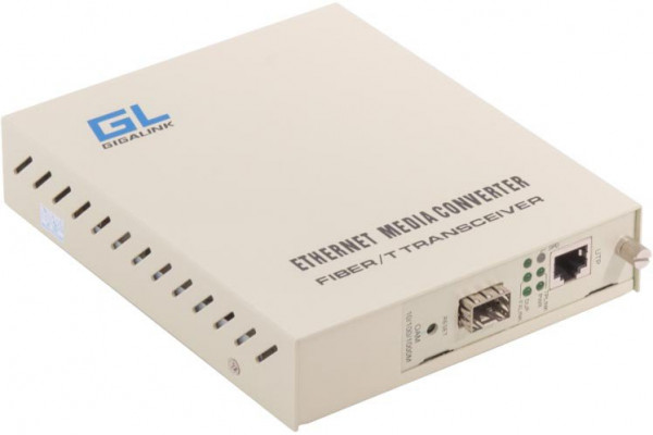 Медиаконвертер GIGALINK GL-MC-UTPG-SFPG-FM