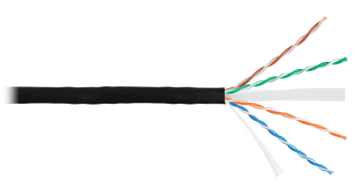 Кабель «витая пара» (LAN) для структурированных систем связи U/UTP 4pair, Cat6, Solid, Out, PVC (NMC 4155B-BK)