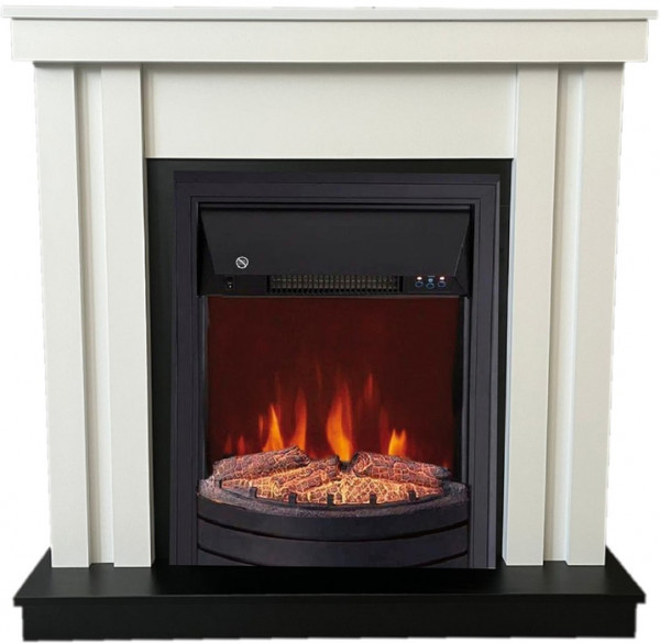Электрокамин с классическим очагом 2D Elekam City белый с очагом Spark