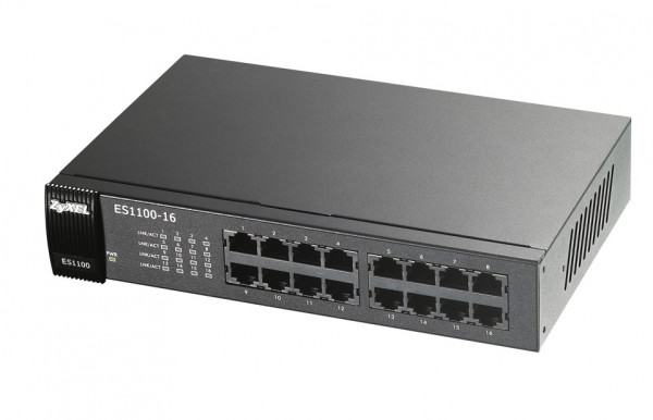 Коммутатор ZyXEL, ES1100-16P-EU0102F