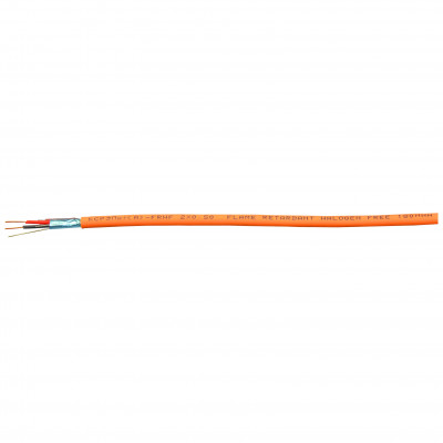 Кабель для систем ОПС и СОУЭ огнестойкий, с низким дымо и газовыделением КСРЭПнг(А)-FRHF 2х0,5 (0,2 кв мм)