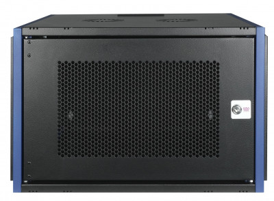 Шкаф телекоммуникационный настенный Datarex, 19", 7U, 268х600х600 мм (ВхШхГ), дверь: перфорация, боковая панель: сплошная съемная, разборный, цвет: чёрный