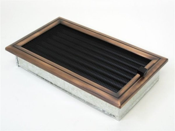 Вентиляционная решетка для камина Kratki 17х30 Оскар медь с жалюзи 30OMX