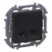 Розетка компьютерная Legrand INSPIRIA, 2x RJ45, кат. 6, неэкр., 75,8х75,8 мм (ВхШ), цвет: антрацит, (LEG.673843)