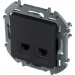 Розетка компьютерная Legrand INSPIRIA, 2x RJ45, кат. 6, неэкр., 75,8х75,8 мм (ВхШ), цвет: антрацит, (LEG.673843)
