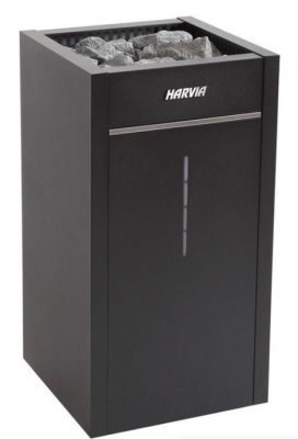 Электрическая печь HARVIA Virta Combi HL90S Black с парогенератором, 9.0 кВт+2.0 кВт (без пульта управления Griffin в комплекте)