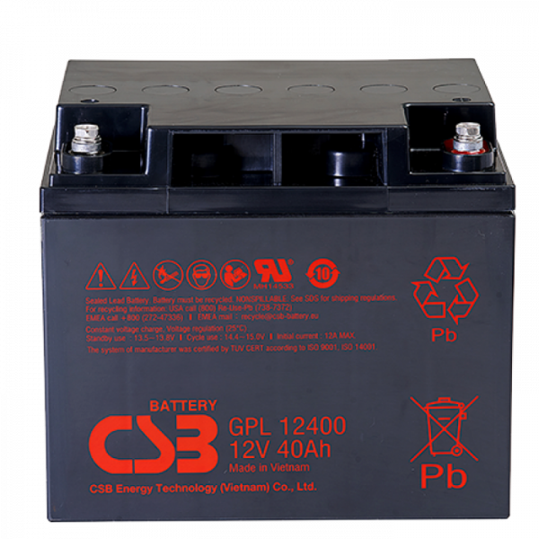 Аккумулятор герметичный свинцово-кислотный CSB GPL 12400