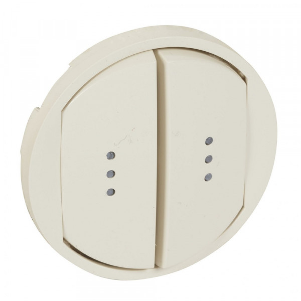 Лицевая панель для выключателя Legrand Celiane, 145х95 мм (ВхШ), с индикацией, кол-во клавиш: 2, цвет: слоновая кость, (LEG.066211)