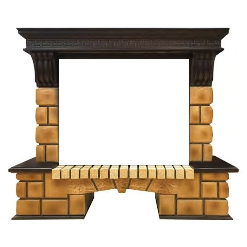 Широкий портал Real-Flame Stone Brick 26