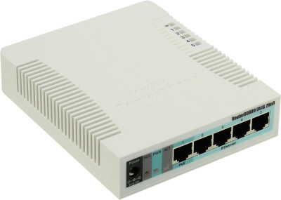 Маршрутизатор Mikrotik, портов: 5, USB: Да, 29х113х138 мм (ВхШхГ), RB951G-2HnD