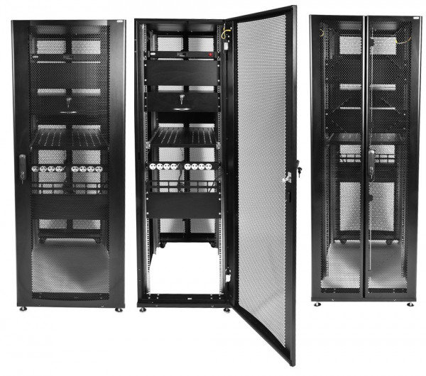 Шкаф серверный ПРОФ напольный ШТК-СП-48.8.12-48АА-9005