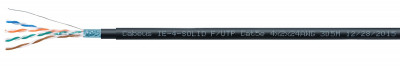 Кабель витая пара Cabeus, F/UTP, 4 пар., кат. 5е, проводник Ø 0,5мм, AWG24, FR-PVC, 1м (барабан 305м), тип прокладки: универсальный, цвет: чёрный