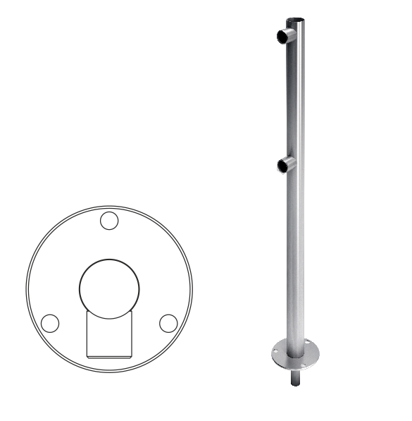 Стойка ограждения съемная Praktika Стойка односторонняя съемная