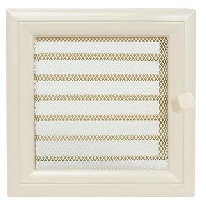 Вентиляционная решетка Kratki 17х17 Оскар бежевая с жалюзи 17OKX