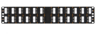 Коммутационная патч-панель Nikomax, 19", 2HU, портов: 48хRJ45/8P8C, кат. 6, экр., 19", цвет: чёрный, (NMC-RP48UE2-AN-2U-BK)