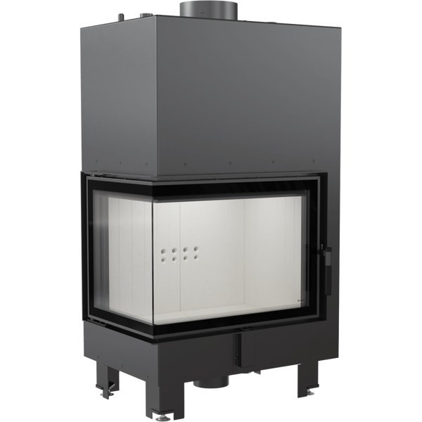 Угловая левая дровяная топка Kratki MBZ/PW/13/L/BS/W