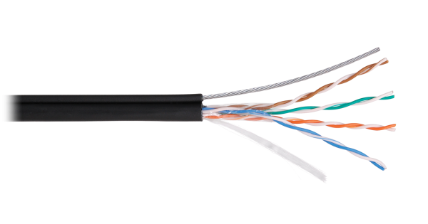Кабель «витая пара» (LAN) для структурированных систем связи U/UTP 4pair, Cat5e, Solid, Out, SW, PVC (NMC 4805B-BK)