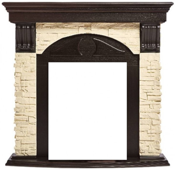 Классический портал для камина Firelight Torre Classic Cлоновая кость/венге