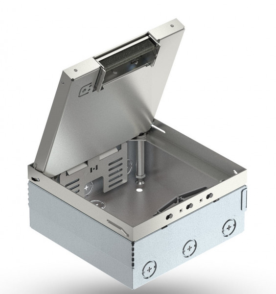 Люк напольный BETTERMANN, нержавеющая сталь inox 304, тип: UDHOME4 2V, 95х205х205 мм (ВхШхД), глубина установки: 95 мм, в пол