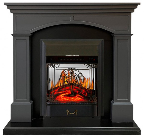 Электрокамин с классическим очагом 2D Royal Flame Langford (серый графит) с очагом Majestic FX M