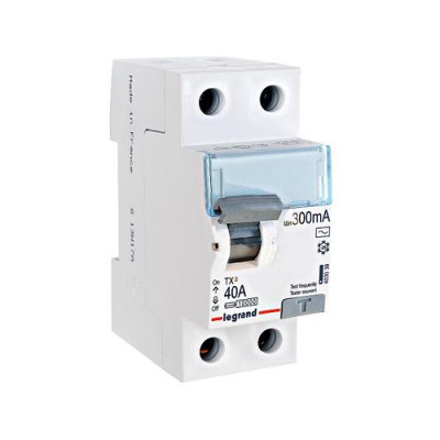 Устройство защитного отключения Legrand TX3, тип: AC, 2 модуль, 2Р, 40А/300мА,  (403039)