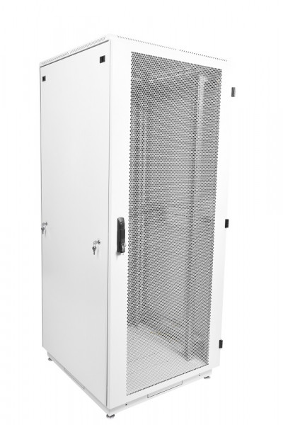 Шкаф серверный напольный ЦМО ШТК-М, IP20, 47U, 2250х800х800 мм (ВхШхГ), дверь: перфорация, задняя дверь: перфорация, боковая панель: сплошная съемная, цвет: серый, (ШТК-М-47.8.8-44АА)