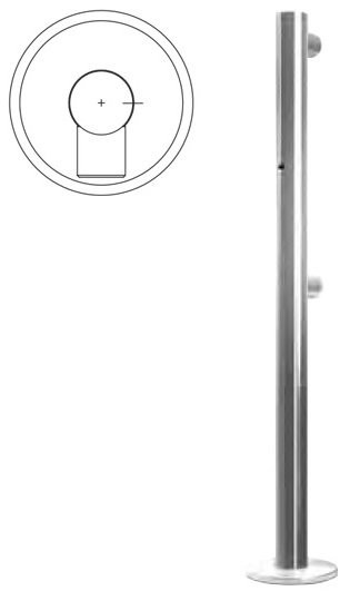 Стойка ограждения Praktika Стойка ограждения односторонняя (2 муфты, отверстие под фиксатор справа)